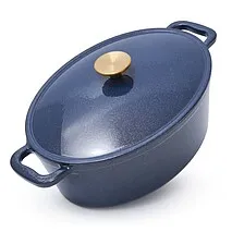 Утятница 30 см / 4,8 л - эмалированный чугун Le Mans blue