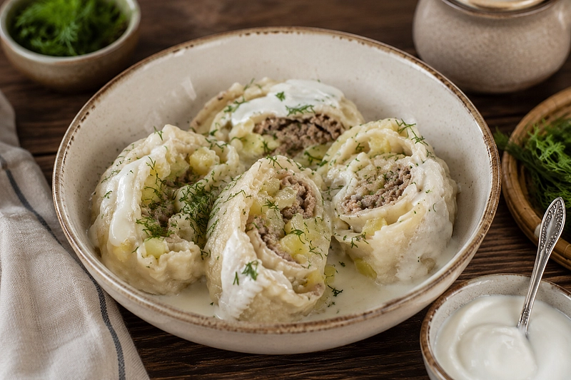 Ленивые манты – с мясом, картошкой и на пару