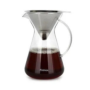 Кофейник стеклянный 900 мл со стальным фильтром Pour over