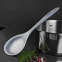 Силиконовая ложка с отверстиями 34 см Mauris grey