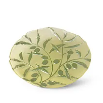 Блюдо сервировочное из стекла 28 см Olive