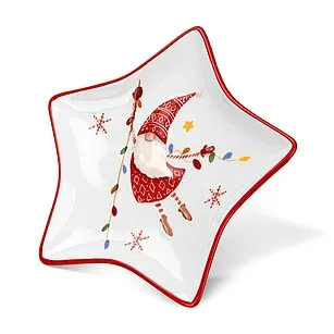 Сервировочное блюдо из доломита 20 х 19 см Merry Christmas арт. 0388