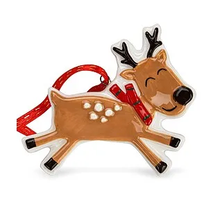 Елочная игрушка из доломита 6 х 6 см "Олень" арт. 0401