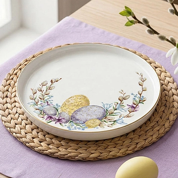 Тарелка фарфоровая 21 см Easter holidays