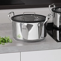 Кастрюля из нержавеющей стали индукционная 4,5 л / 22 см Fabia