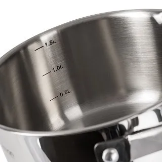 Ковш из нержавеющей стали индукционный 16 см / 1,5 л Fabia