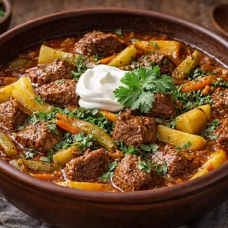 Азу из говядины: рецепт с сочным мясом