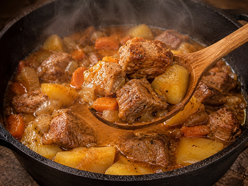 Жаркое по-деревенски: рецепт с картошкой и мясом