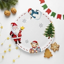 Плоская тарелка 25 см Merry Christmas арт. 0368