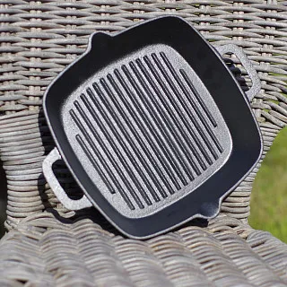 Cковорода-гриль чугунная индукционная 26 см арт. 4097