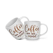 Набор из 2-х фарфоровых кружек 310 мл Coffee on my mind