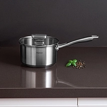 Ковшик из нержавейки с крышкой 1,6 л / 16 см Premium one