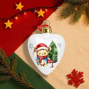Елочная игрушка "Сердце - Мишка" арт. 0427