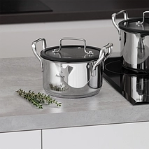 Кастрюля из нержавеющей стали индукционная 1,9 л / 16 см Fabia