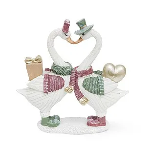 Статуэтка "Гуси с подарками" 18 см (полирезин)