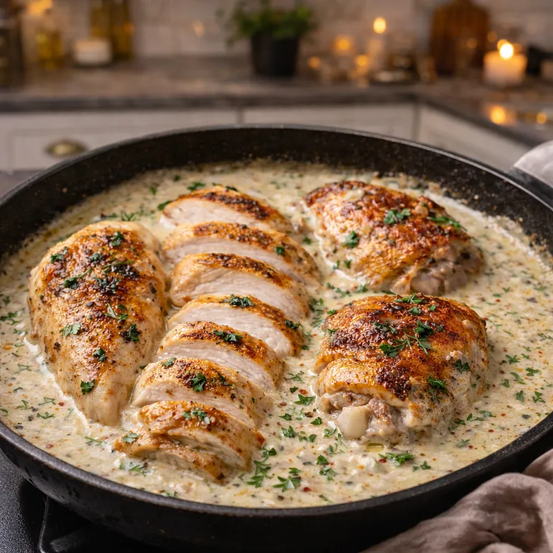 Курица в сливочном соусе: простой и нежный рецепт