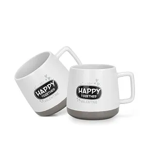 Набор из 2-х фарфоровых кружек 400 мл Happy together