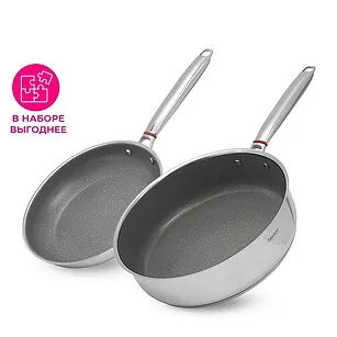 Сковороды из нержавеющей стали D 24 / 28 см Chef pro