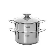 Мини-кастрюля с пароваркой из нержавеющей стали 14 см / 1,1 л Bambino