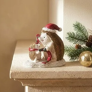 Статуэтка "Заботливый папа-ёж" 8 см (полирезин)