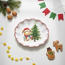 Тарелка сервировочная 23 см Merry Christmas арт. 0380