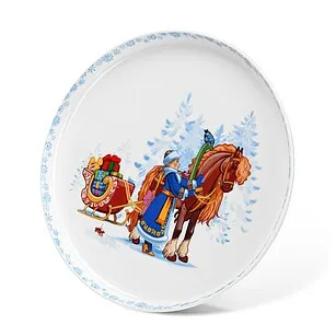 Фарфоровая тарелка 21 см "С Новым годом!" арт. 16040