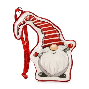 Елочная игрушка из доломита 7 х 6,4 см "Гном" арт. 0407