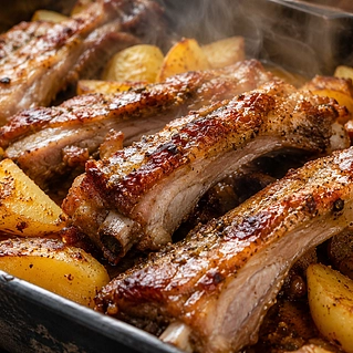 Свиные ребрышки: рецепт сочного мяса