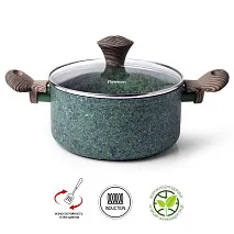 Кастрюля индукционная 20 см / 2,7 л алюминиевая Malachite