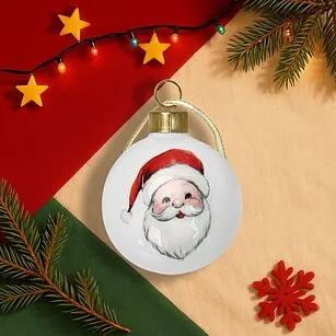 Елочная игрушка "Шар - Санта" арт. 0424