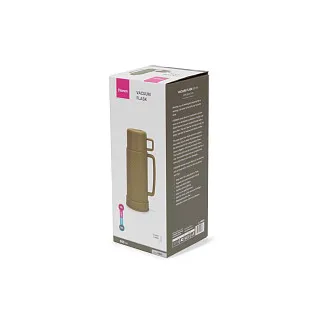 Термос для кофе 600 мл пластиковый со стеклянной колбой арт. 19853