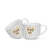 Набор из 2-х фарфоровых кружек 580 мл Happy day checked