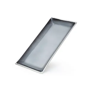 Блюдо фарфоровое 24 х 12 см Elegante gray