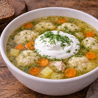Куриный суп с галушками: рецепт из детства