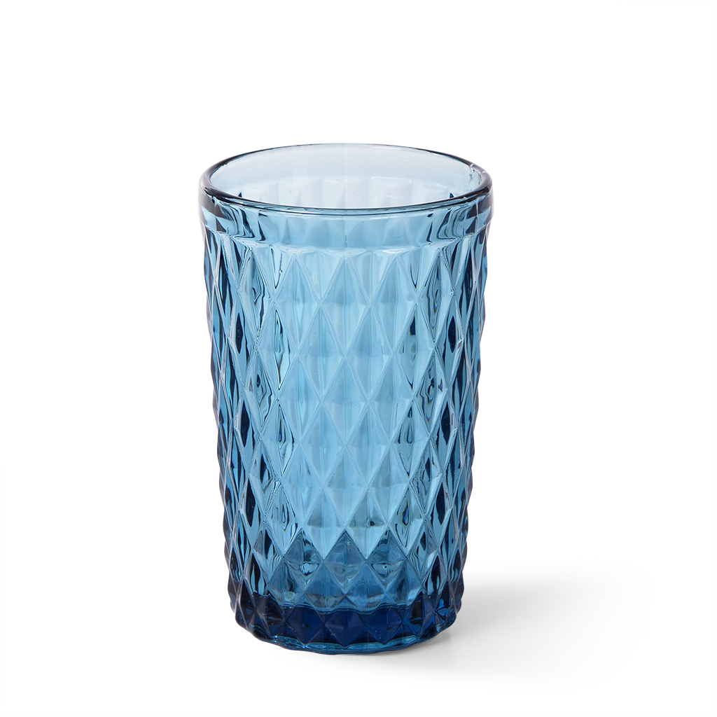 Набор стаканов 350 мл / 6 шт из цветного стекла син.