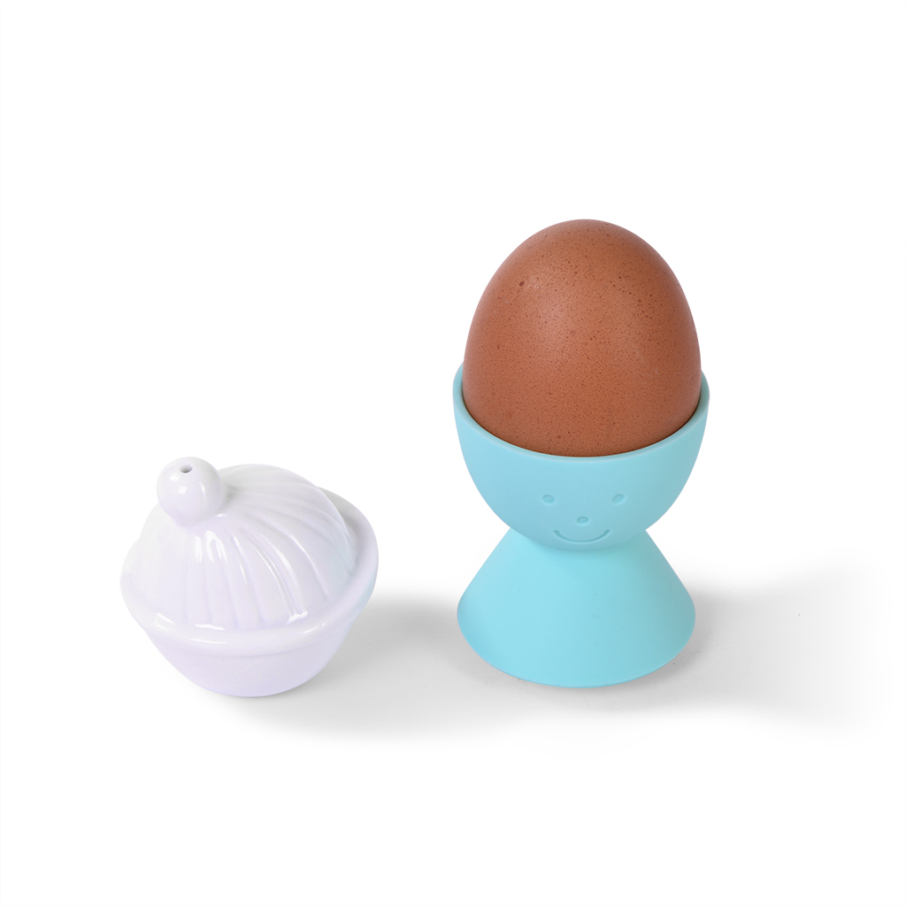 Подставка для яйца с солонкой 5см (керамика, силикон)