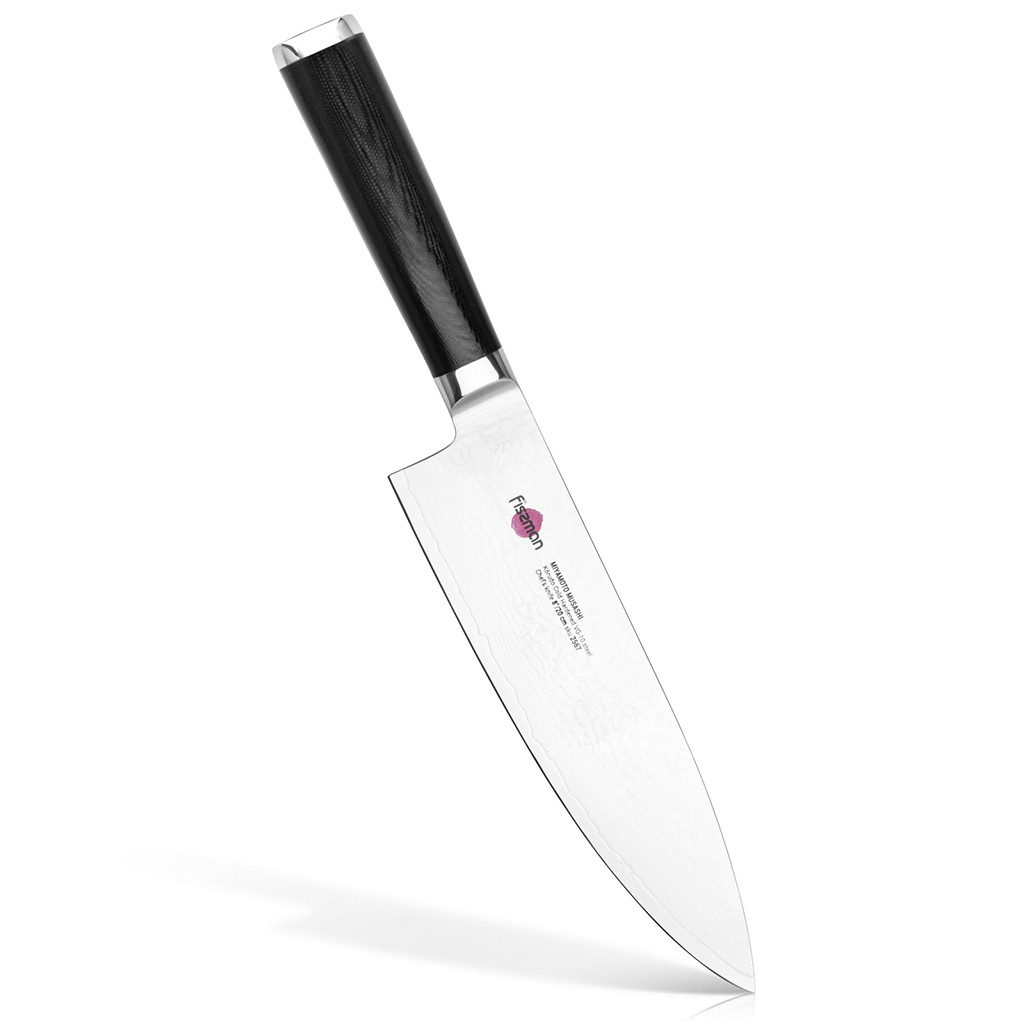 HoReCa Fissman Поварской кухонный нож 20 см Kensei Musashi из дамасской стали