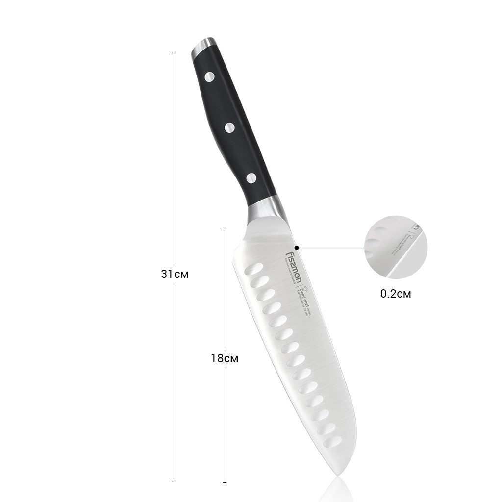 Нож сантоку Demi Chef 18см