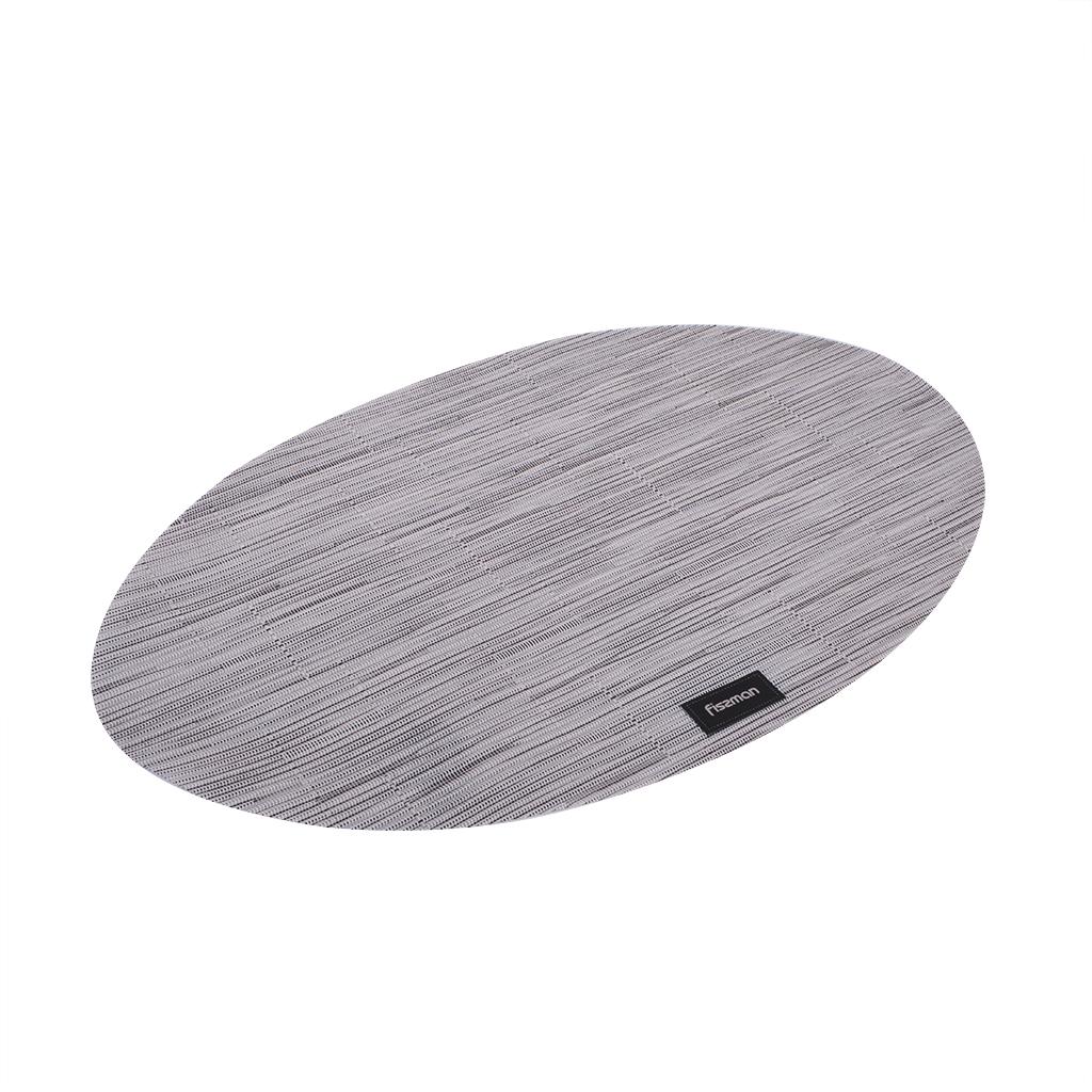Овальный коврик для сервировки стола Светло-серый 45x30см