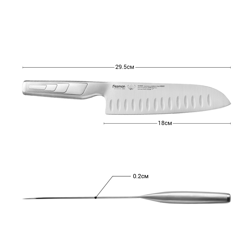 Нож сантоку Nowaki 18см