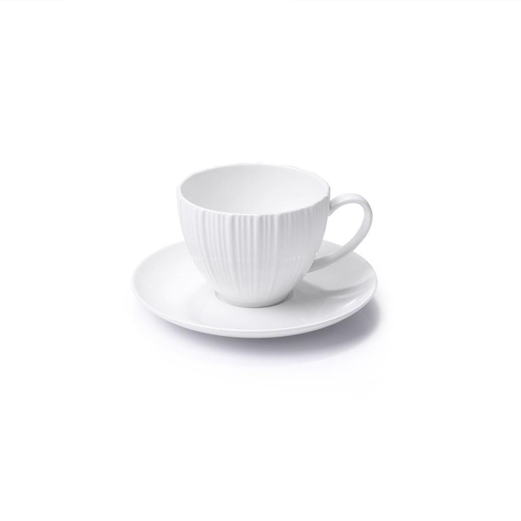 Чашка с блюдцем 2 пр. из фарфора Elegance white 100мл