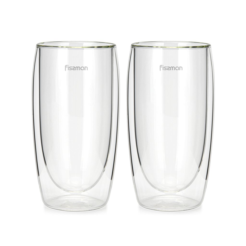 Набор стаканов 2шт с двойными стенками из стекла Frappe 350мл