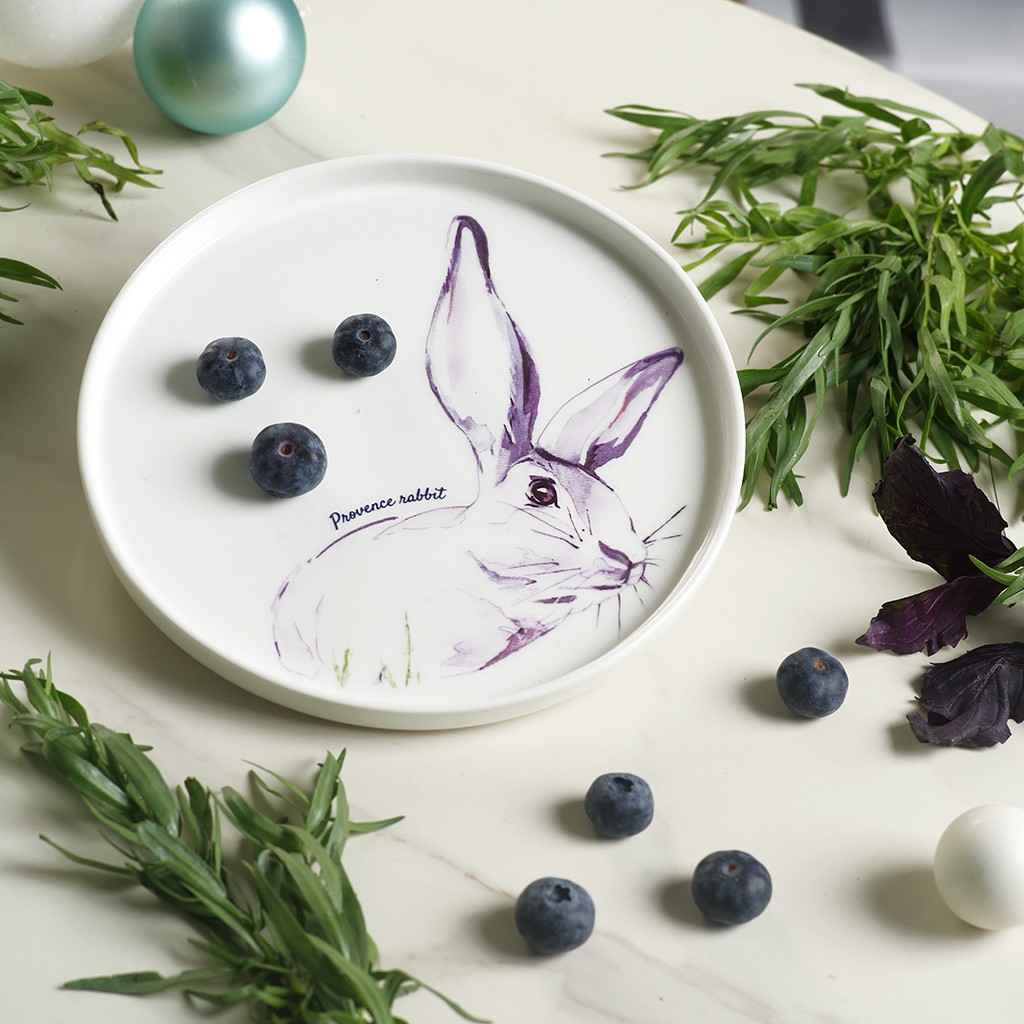 Тарелка фарфоровая 20 см Provence rabbit