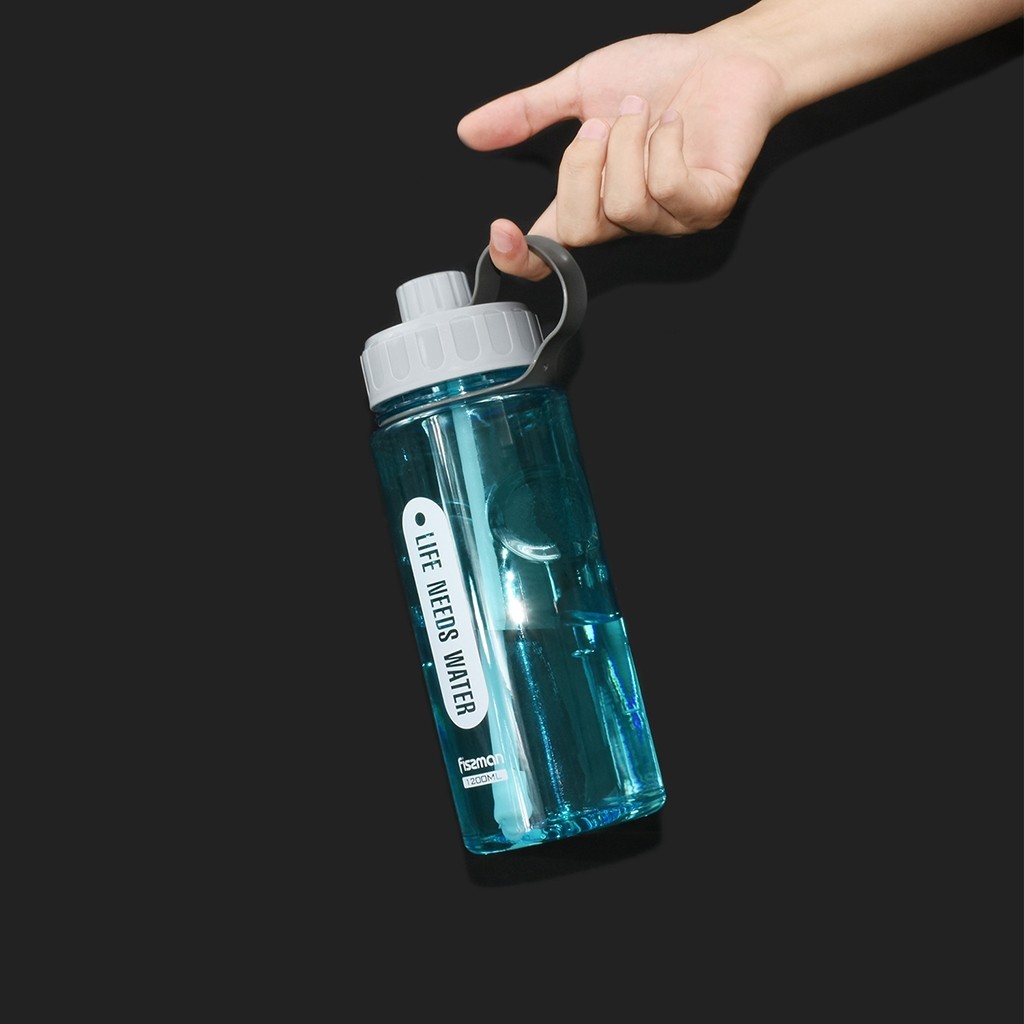 Бутылка для воды пластиковая 1200мл / 25см