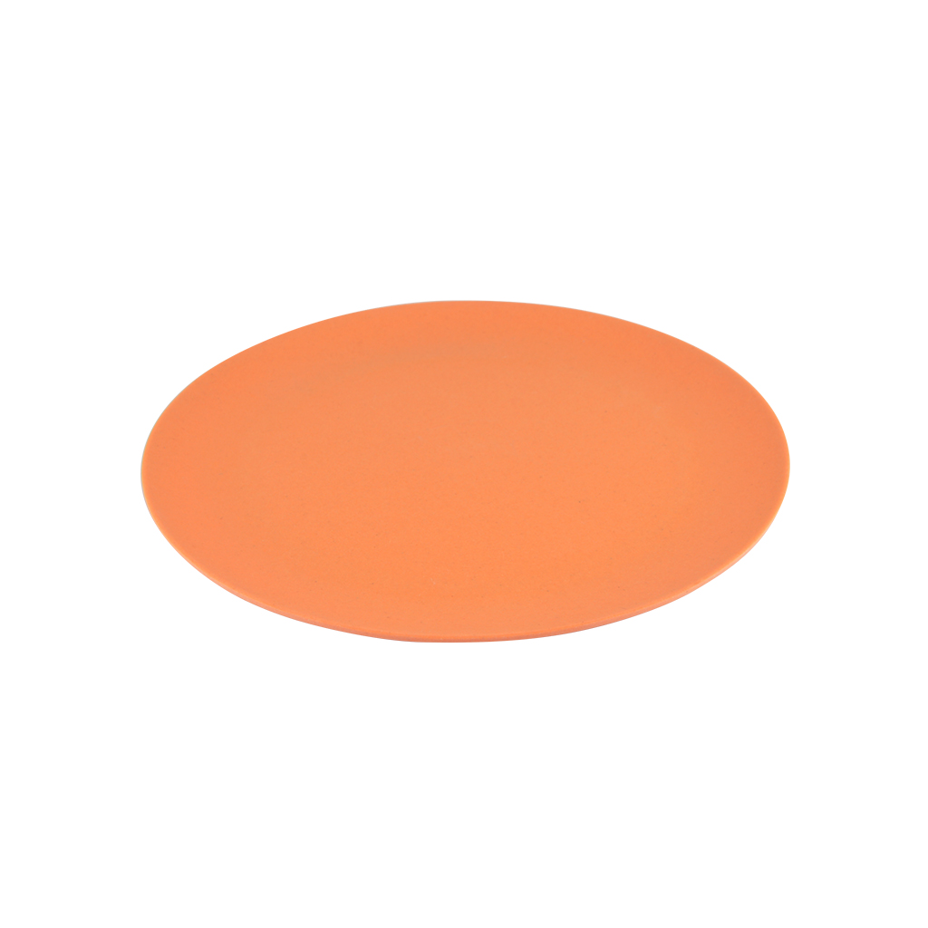 Плоская тарелка оранжевая 25см