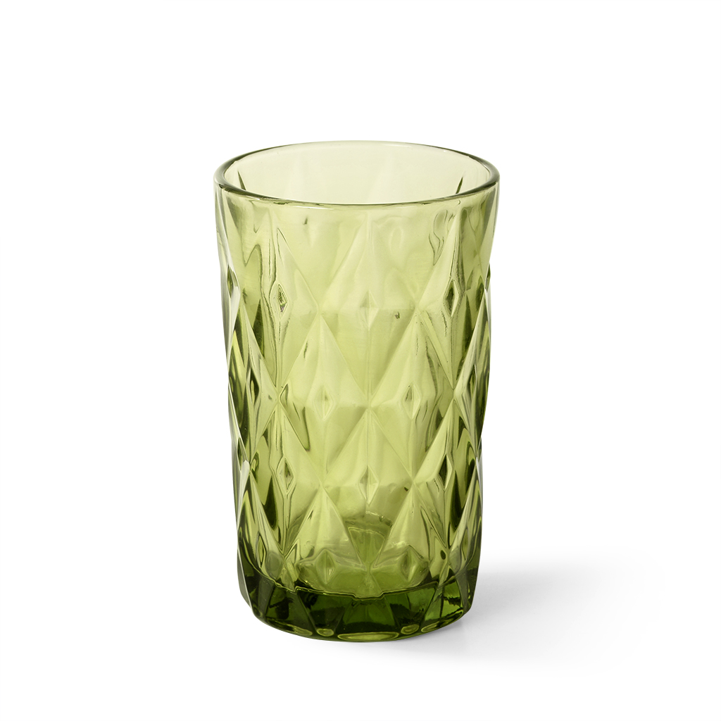 Набор стаканов 350 мл / 6 шт из цветного стекла зел.