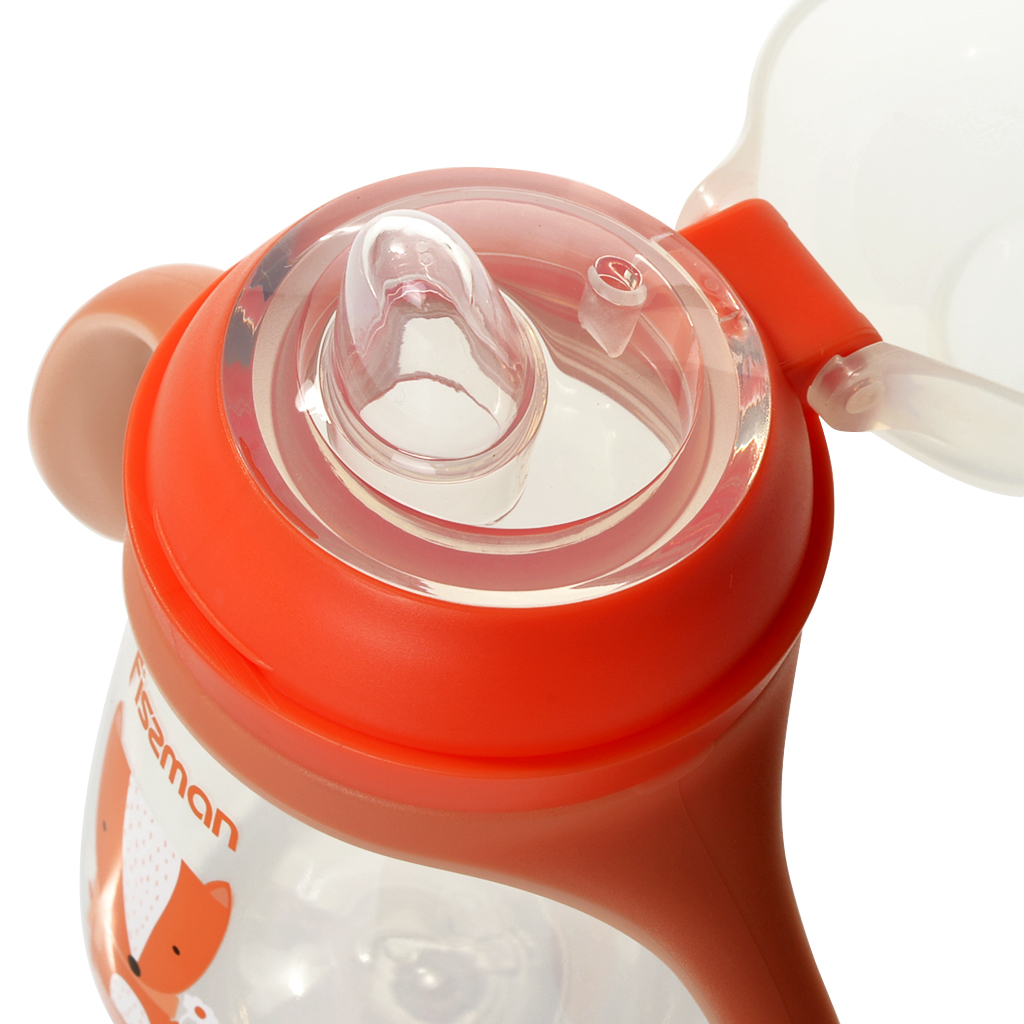 Детская бутылочка поильник пластиковая Оранжевая 260мл