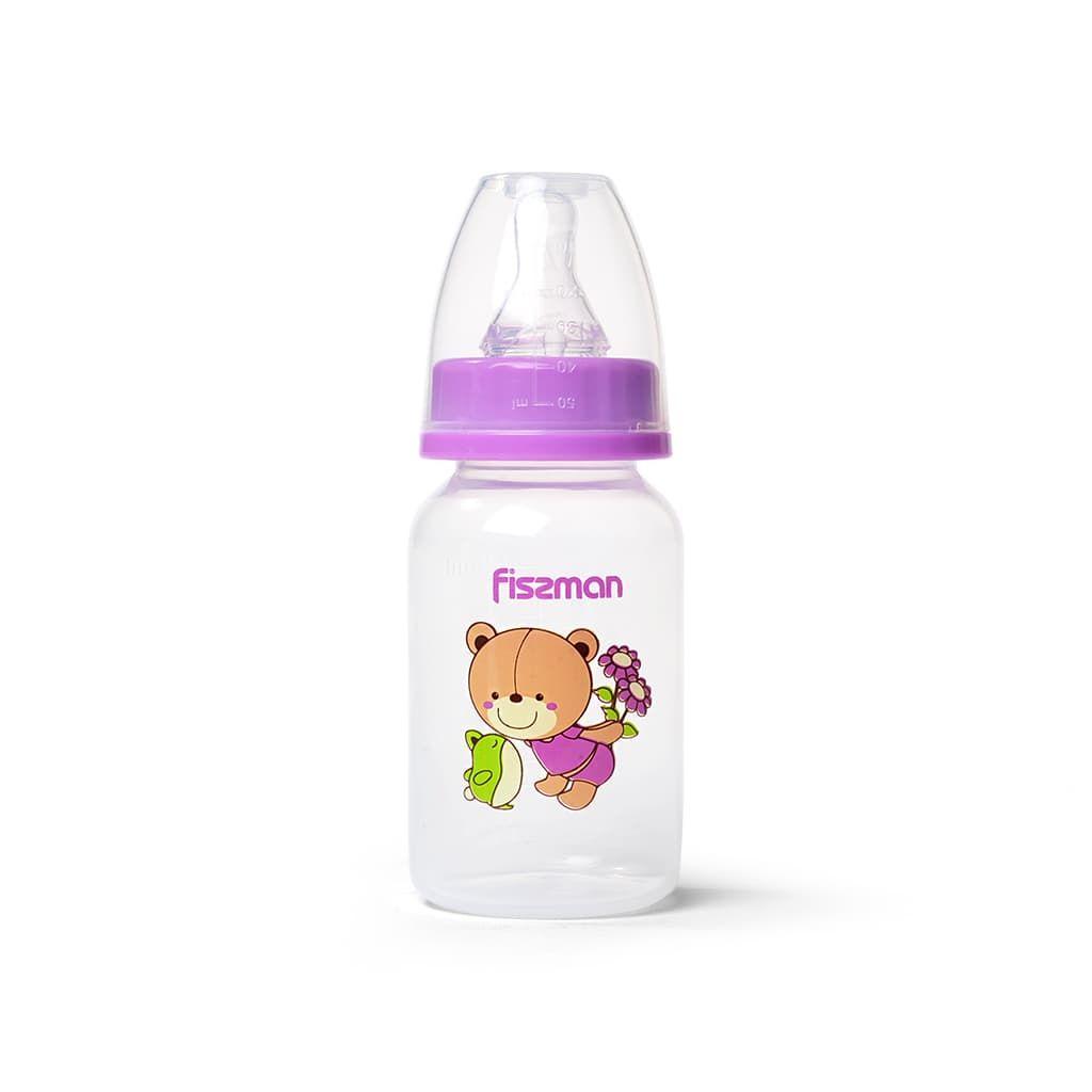 Детская бутылочка для кормления пластиковая Фиолетовая 120мл