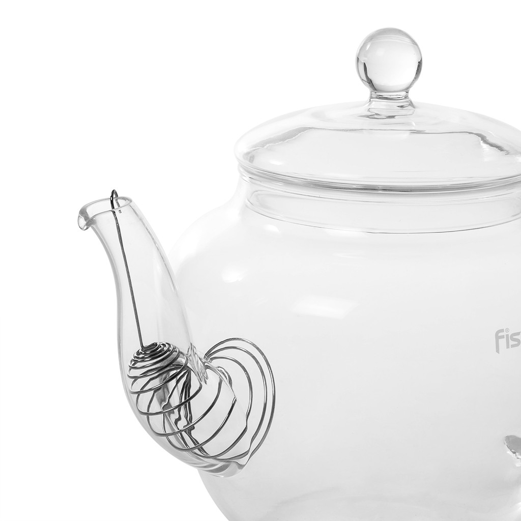 Стеклянный чайник со стальным фильтром 1л
