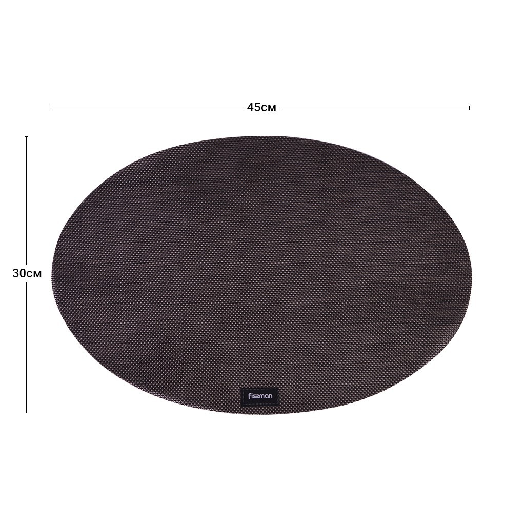 Овальный коврик для сервировки стола Серый 45x30см